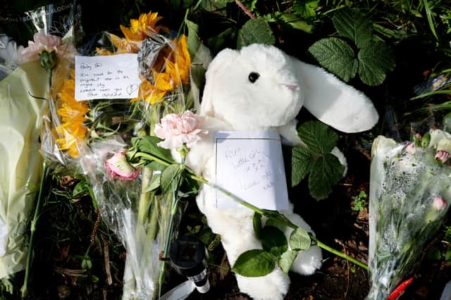 Tributes left in woodland at the Wyrley and Essington nature reserve