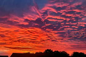 Incredible red skies over the West Midlands