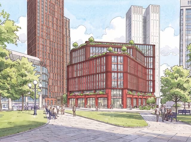 Sketch of how the Rackhams Place project in Birmingham could look