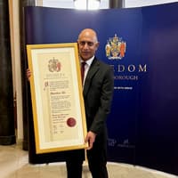 Labour leader celebrates becoming a freeman of Dudley