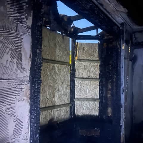 Damage to the family home in Walsall