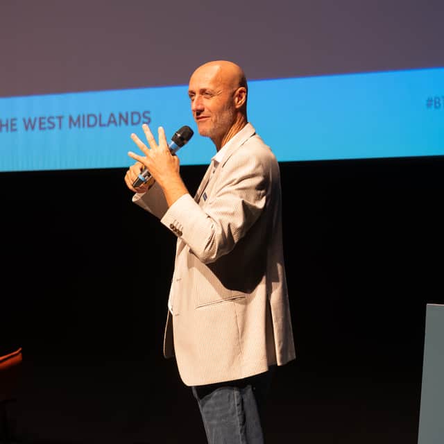Andy Hague, chief executive of TechWM, speaking at Birmingham Tech Week 2026