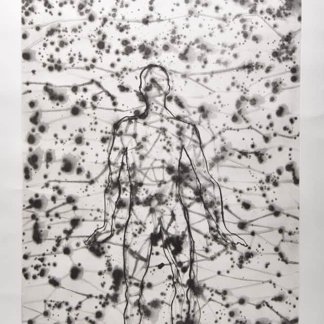 This aquatint and drypoint by Sir Anthony Gormley OBE titled ‘Domain, 2000’ sold for £2,500.