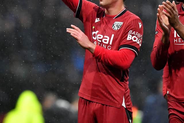Thumbs-up from Baggies goalscorer Aune Heggebo.
Tim Thursfield/Iconic Media Group