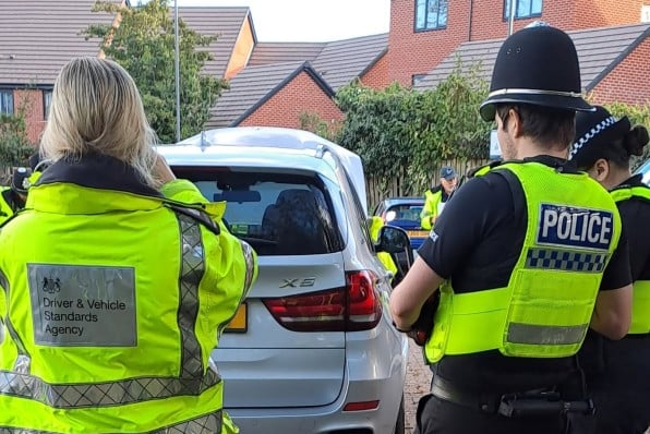 Four men arrested and 14 vehicles taken off road