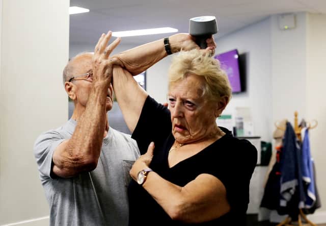 Barbara Thompson and Fred Jenkins found love after meeting in the gym at their retirement village.
