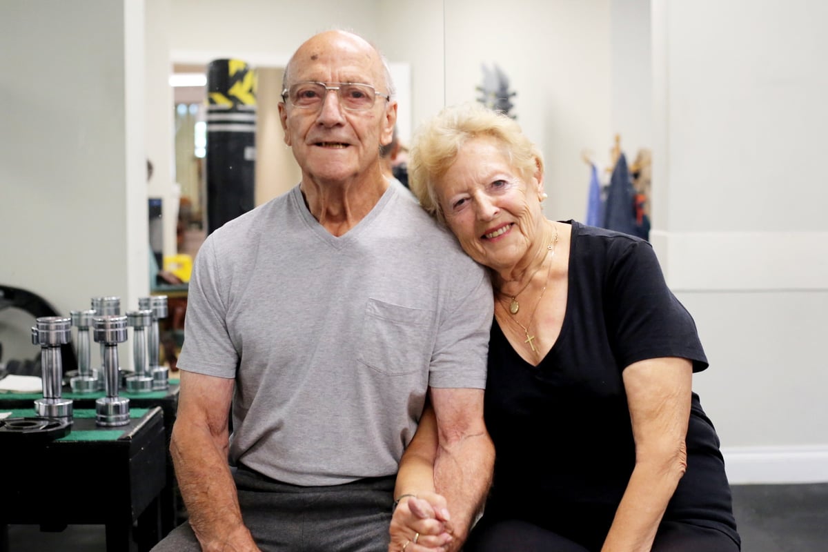 Widowed pensioners fall in love again at 88 in gym