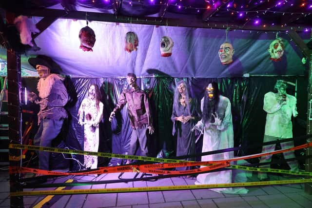 Halloween House Yardley in Birmingham rasing money for a charity Calm.