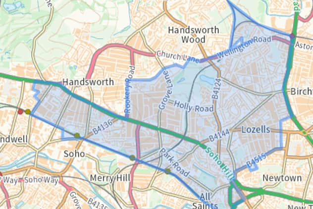 West Midlands Police stop and search areas