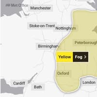 Six-hour fog warning issued for parts of the West Midlands issued by Met Office