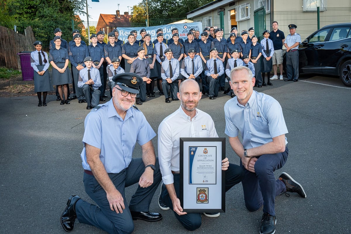 Black Country Air Cadets Soar with £5,000 Grant from Alloy Wire International