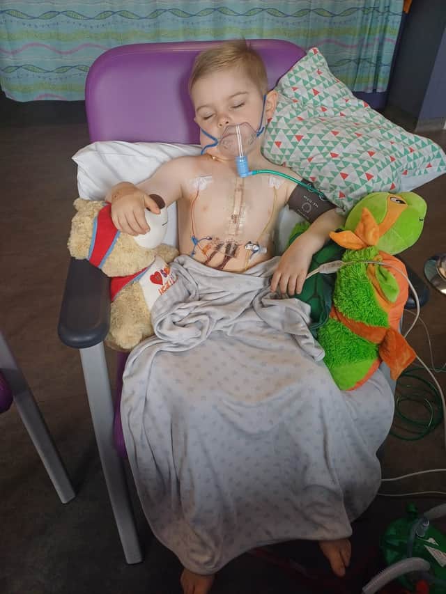 Sam during treatment