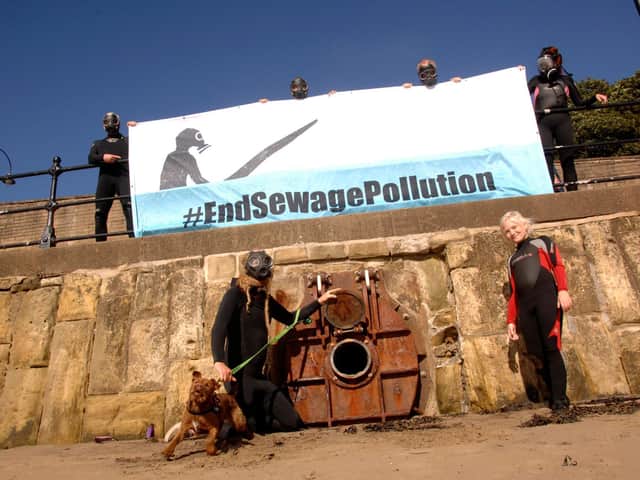 <p>Surfers Against Sewage campaigners want steps taken to prevent sewage polluting Scarborough's coastline</p>