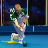 Nicky Brett in action at the World Indoor Bowls Championships in 2020. Photo: Don Hemp, photowizards.