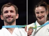 Northern Ireland’s Nathon Burns (left) with his Bronze medal won in the Men’s Judo -66kg and Yasmin Javadian (right) with her Bronze medal won in the Women’s -52 kg