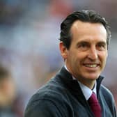 Aston Villa boss Unai Emery isn't looking too far ahead in the Europa Conference League, insisting that his side have to get past Hibs first. Picture: Geoff Caddick/AFP via Getty Images