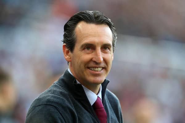 Aston Villa boss Unai Emery isn't looking too far ahead in the Europa Conference League, insisting that his side have to get past Hibs first. Picture: Geoff Caddick/AFP via Getty Images