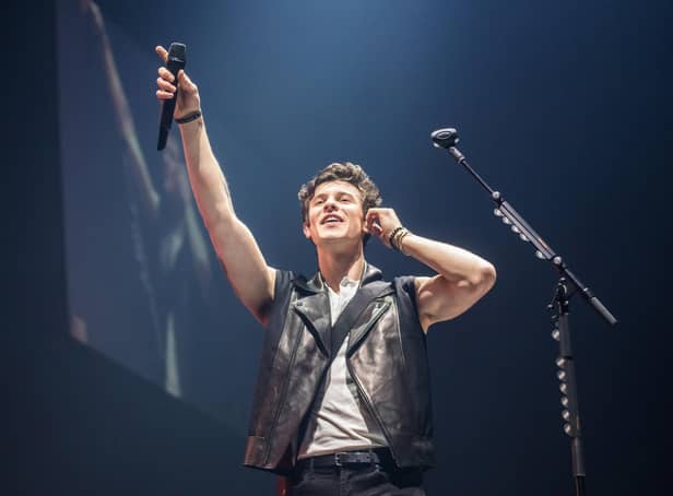 <p>Shawn Mendes (pictured in concert) has cancelled his 2023 Birmingham show </p>