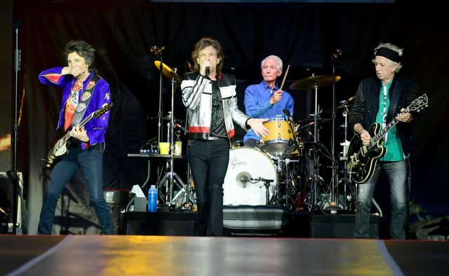 The Night Owl is paying tribute to Charlie Watts from The Rolling Stones on Saturday. Here’s a picture of the band (left to right) Ronnie Wood, Mick Jagger, Charlie Watts and Keith Richards, performing at the London Stadium in London