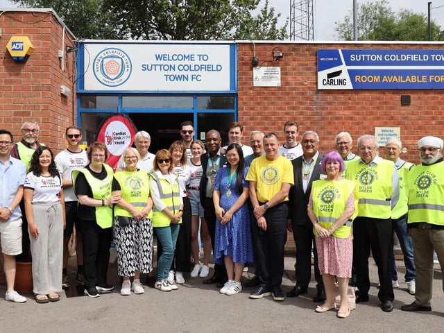 Rotarians and volunteers at the screening event last year.