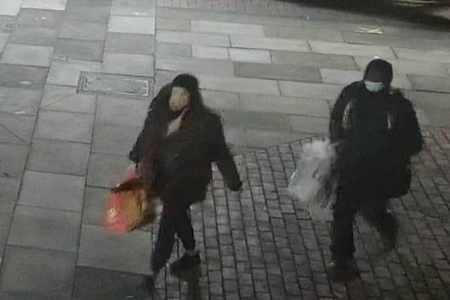 CCTV image of Mark Gordon and Constance Marten walking through Flower and Dean Walk near Brick Lane, east London (Credit: PA/ Metropolitan Police)