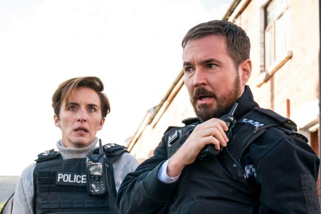 Line of Duty stars Vicky McClure and Martin Compston, who play Kate Fleming and Steve Arnott in the popular drama. (BBC/World Productions/Steffan Hill)
