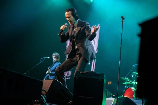 Nick Cave on stage at the BP Pulse LIVE arena in Birmingham on Friday, November 15, 2024. Photo by David Jackson.