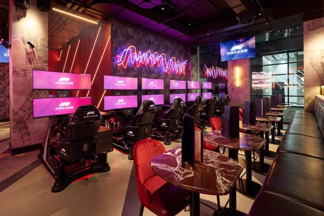 Get racing – Birmingham’s new food, drink and thrilling F1 sim racing is now open. Picture – supplied