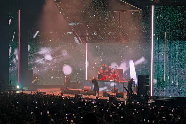 Korn on stage at the Utilita Arena in Birmingham on Wednesday, October 28, 2026.