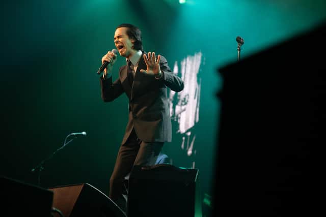 Nick Cave on stage at the BP Pulse LIVE arena in Birmingham on Friday, November 15, 2024. Photo by David Jackson.