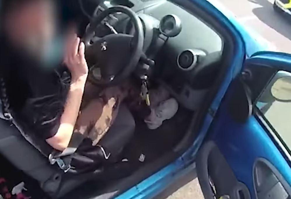 Dramatic moment armed police intercept wanted man's vehicle