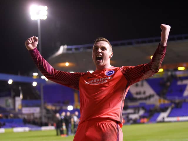 David Stockdale played for Brighton & Hove Albion as well as Birmingham City. He’s now a free agent. (Photo by Nathan Stirk/Getty Images).