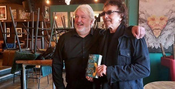 Paul Finch (left) with Tony Iommi