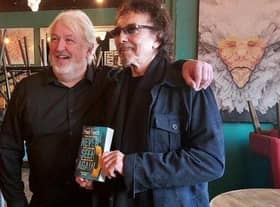 Paul Finch (left) with Tony Iommi