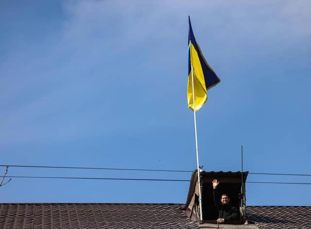80 Ukrainians have so far been issued visas,which will allow them to stay in Birmingham under the Homes for Ukraine Scheme. (Photo by RONALDO SCHEMIDT / AFP) (Photo by RONALDO SCHEMIDT/AFP via Getty Images)