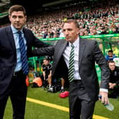 Rangers manager Steven Gerrard shakes hands with Celtic manager Brendan Rodgers in 2018. (Picture: SNS / Alan Harvey)