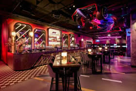 The cocktail bar and the food look amazing – the racing, that’s next level, even for rookies! Picture – supplied