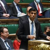 Chancellor of the Exchequer Rishi Sunak speaking during an Economic Update statement, in the House of Commons in London on February 3, 2022. Picture: Jessica Taylor /UK Parliament (AFP via Getty Images)