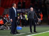 Birmingham City manager Lee Bowyer (right) and former Sheffield United manager Slavisa Jokanovic: Simon Bellis / Sportimage