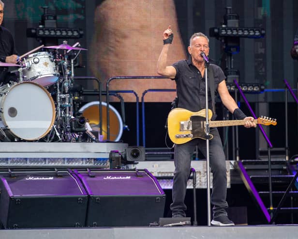 Bruce Springsteen performing at Villa Park, Birmingham, on Friday, June 16, 2023. Photo by David Jackson.