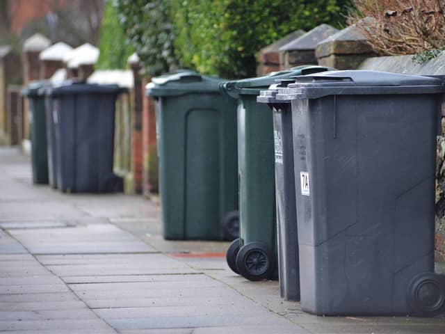Stock image of household rubbish bins in Eastbourne. Photo: staff