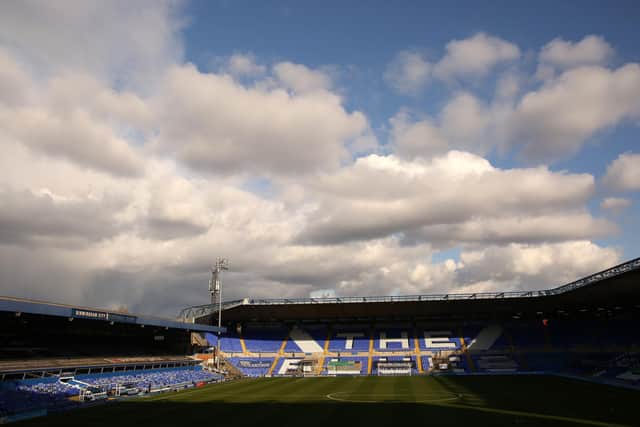 BIRMINGHAM, ENGLAND - APRIL 01: General view inside the stadium prior to the Barclays FA Women's Super League match between Birmingham City Women and Everton Women at St Andrew's Trillion Trophy Stadium on April 01, 2022 in Birmingham, England. (Photo by Kate McShane/Getty Images)