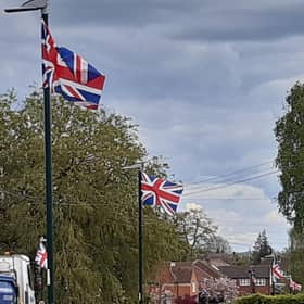 Union Jack flags on Welsh Road West