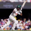 TOP MAN: Opening batter Jake Weatherald top-scored for Australia with 72on day two at The Gabba, Brisbane. Picture: Robbie Stephenson/PA