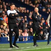 West Bromwich Albion manager Carlos Corberan (right) reacts as Sheffield United manager Paul Heckingbottom (left) and fourth official Andy Davies look on: Bradley Collyer/PA Wire.