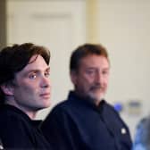 Cillian Murphy, pictured with Peaky Blinders creator Steven Knight 