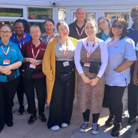 King's Norton Hospital staff celebrating CQC Rating.