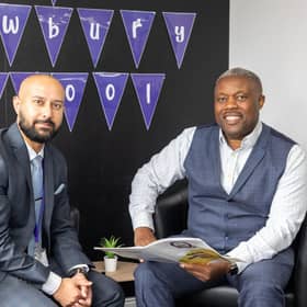 Headteacher Enamul Hoque and Proprietor Anthony Walters (right) at Newbury School