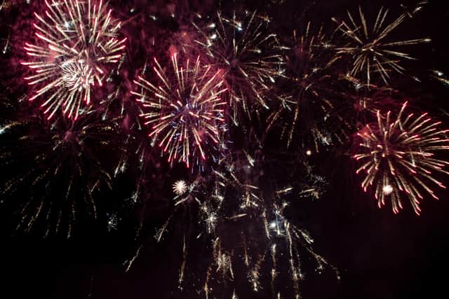 A fireworks display