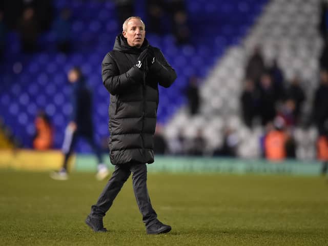 Birmingham manager Lee Bowyer applauds the fans at the end of the game against Sheffield United (Nathan Stirk/Getty Images)